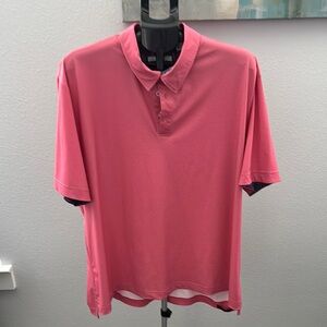 Robert Graham Pink Polo Shirt Casual Comfort
